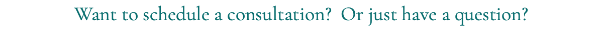 Want to schedule a consultation? Or just have a question?